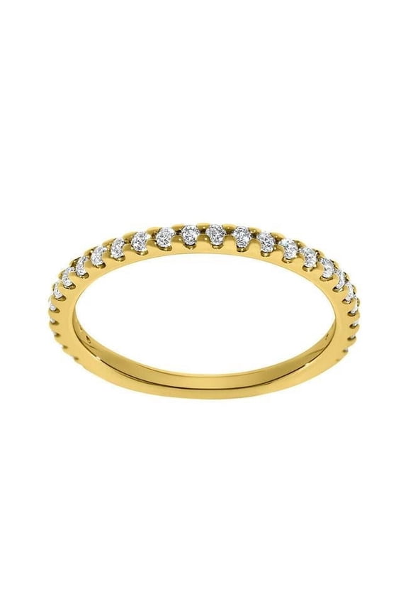 OS0084-RG-sz5 14k Yellow Gold 0.14 Carat TGW Round-cut Diamonette Stackable Wedding Band, Size 5