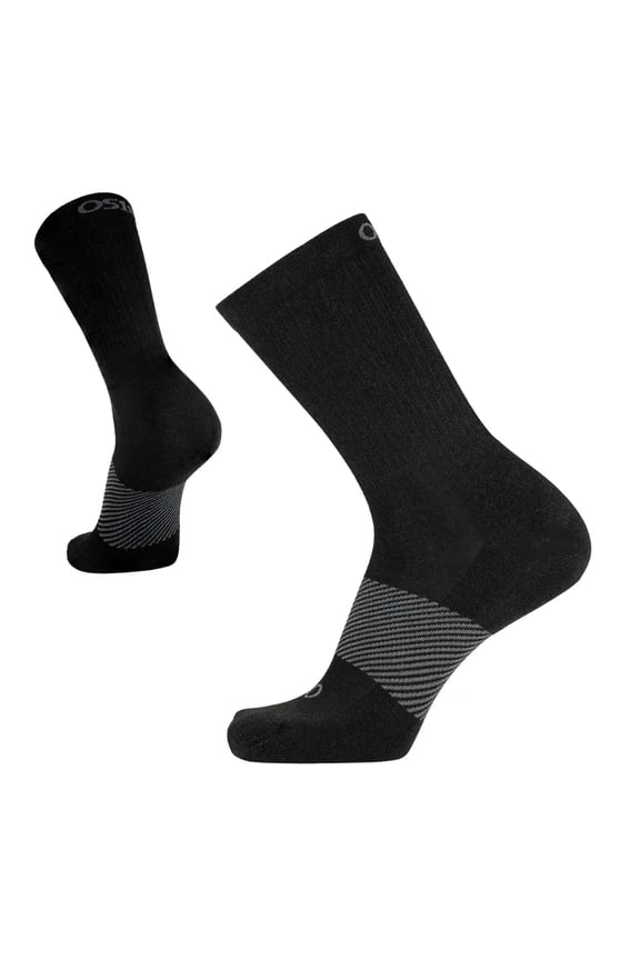 WC Wicked Comfort Black Crew Socks | Cushioned Mid-Calf Moisture-Wicking Performance