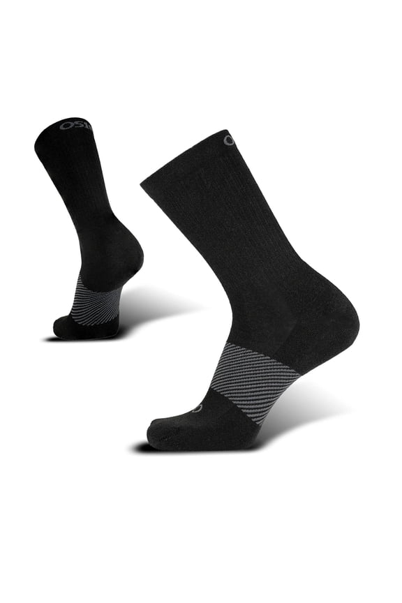 WC Wicked Comfort Black Crew Socks | Cushioned Mid-Calf Moisture-Wicking Performance