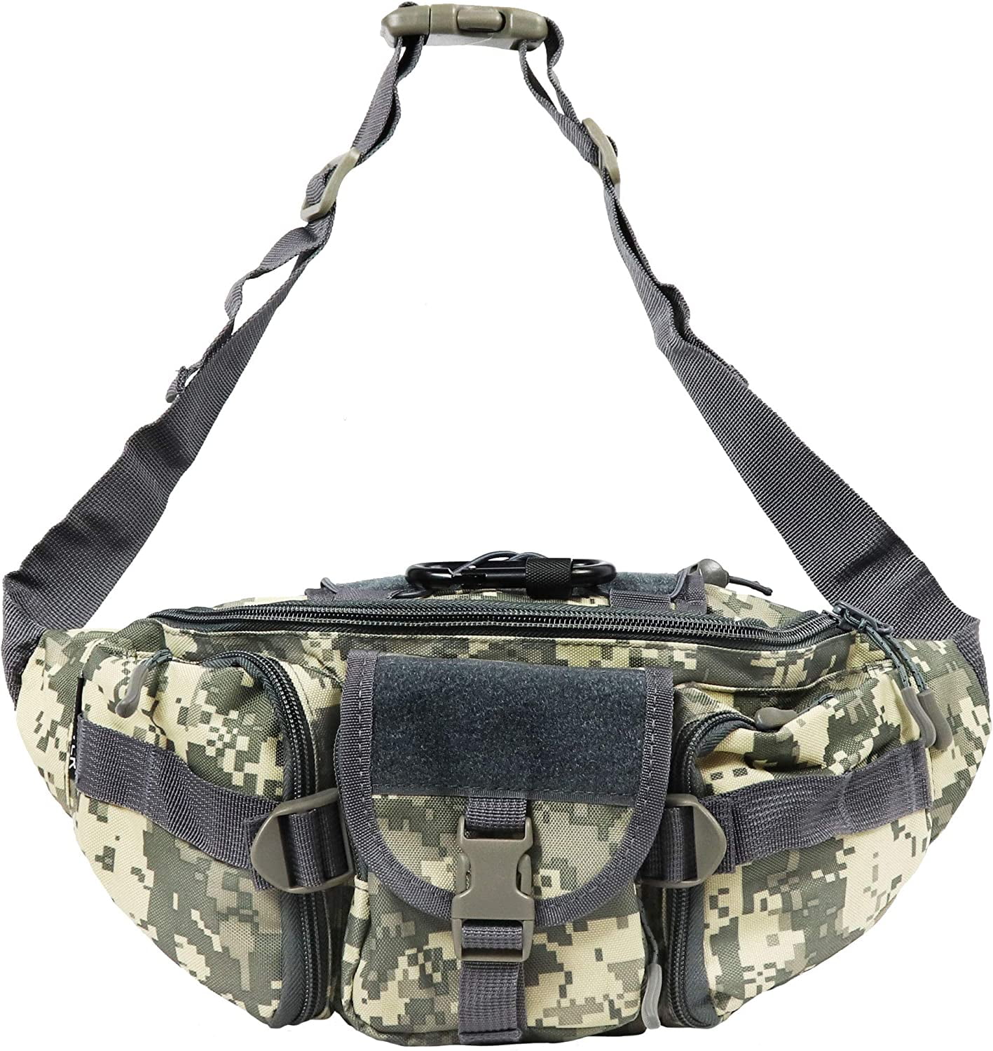 OSAGE RIVER Fishing Fanny Pack, 900D Nylon Fishing Tackle Bag, Heavy Duty  Outdoor Waist Bag, Crossbody Bag for Freshwater or Saltwater Fishing Gear,  Camo 