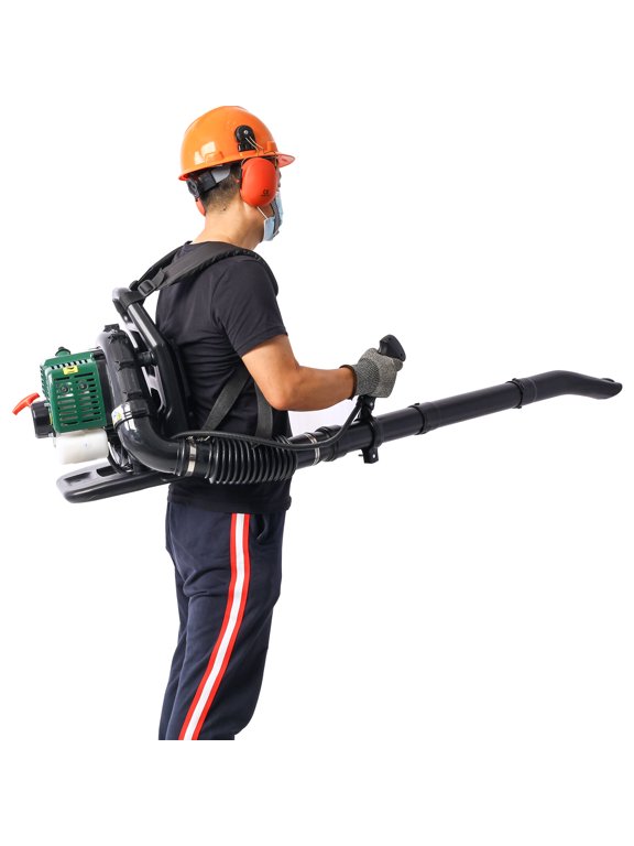 52CC 2-Cycle Gas Backpack Leaf Blower with extention tube,green,