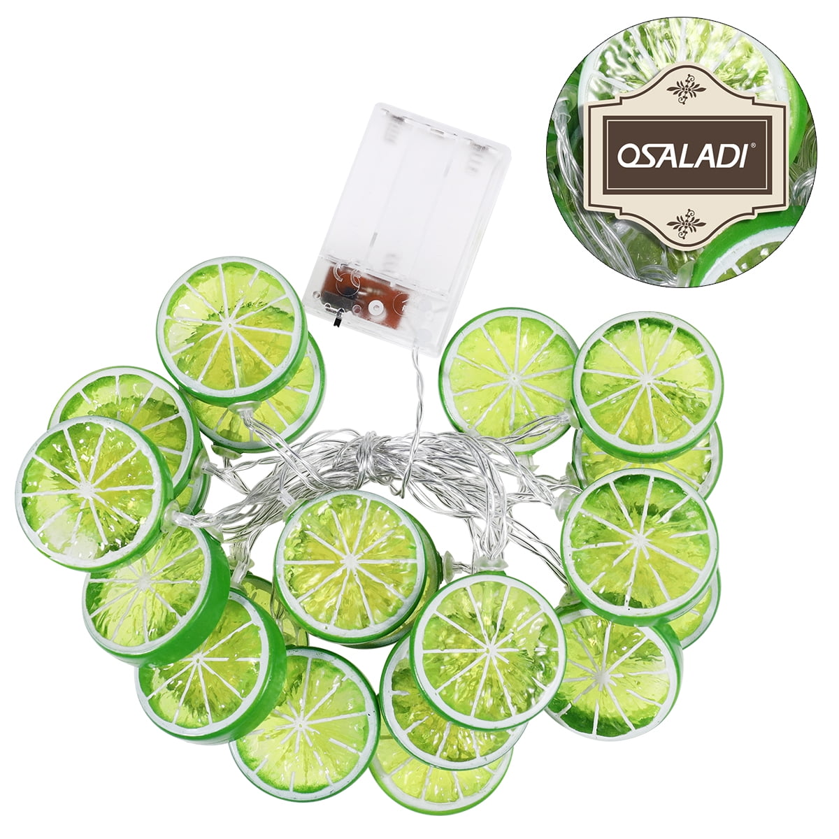 OSALADI Lime Slice String Light 3 Meters 20 LEDs Battery Powered Light