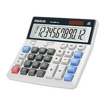OSALO Calculator Extra Large Display Solar Big Buttons 12 Digits Desktop Calculator(OS-200ML)