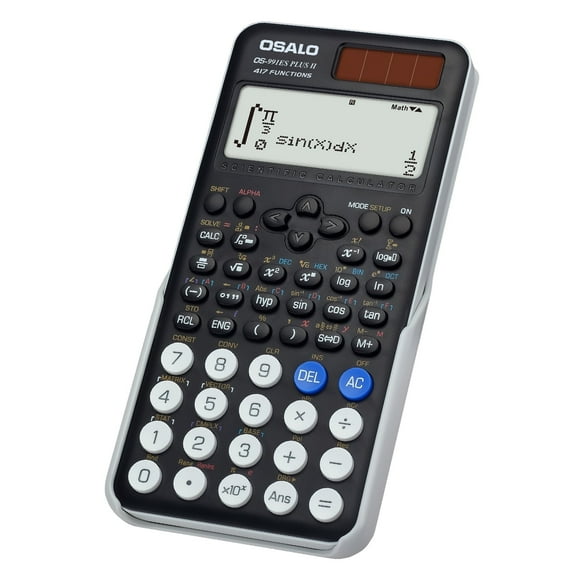 OSALO Scientific Calculator 417 Function 2 Line 10+2 Digits Written Display Solar Calculators (OS 991ES Plus 2nd Edition Black)