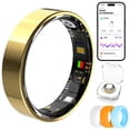 thumbnail image 1 of OSAWALLA Mart Ring & Fitness Tracking Ring, 7-Day Battery, No Subscription, Stainless Steel - Size 6, Gold, 1 of 9