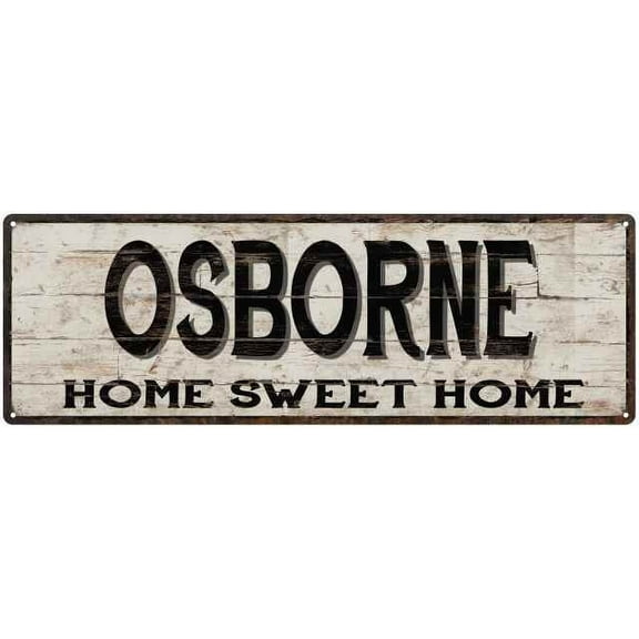 OSBORNE Rustic Home Sweet Home Sign Gift 6x18 Metal Decor 206180084457