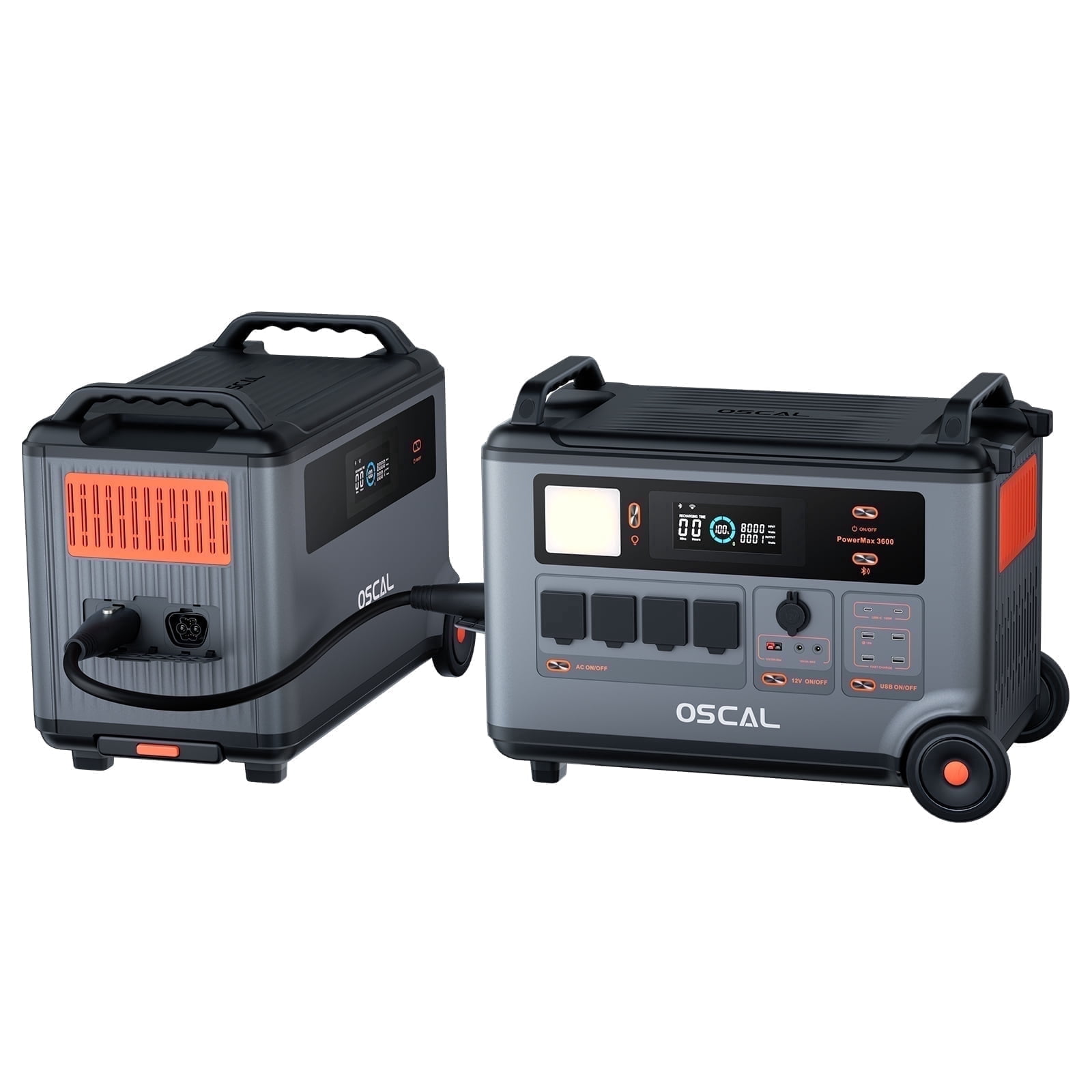OSCAL Blackview PM3600 Portable Power Station, 3600Wh (Surge 6000W) LiFePO4 Expandable Solar Generator with 4xAC for Home Emergency Camping