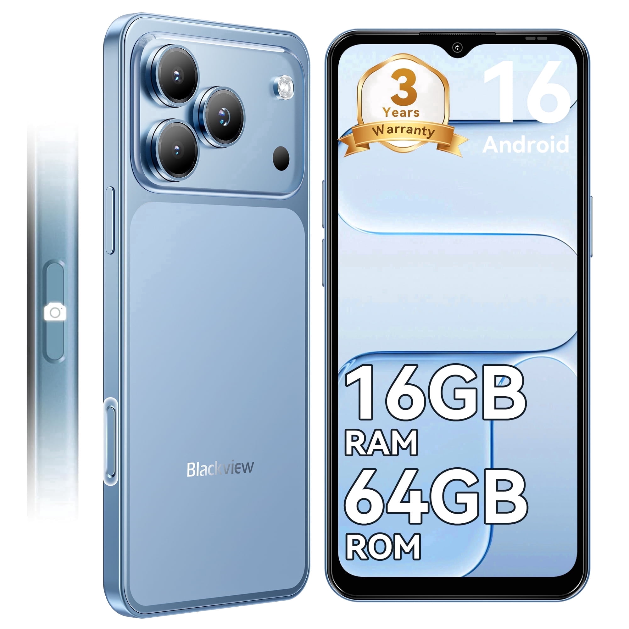 Blackview WAVE 7C Unlocked Cell Phone,Android 16 Smartphone,16GB+