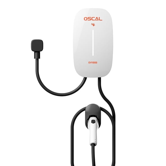 OSCAL Level 2 EV Charger, 48 Amp 240V 11 kW J1772 EV Charging Station with NEMA 14-50P Plug, Dual Temp Sensors, IP65 Waterproof Home EV Charger, 18 ft Charging Cable
