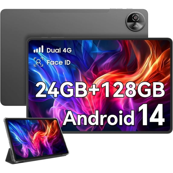 OSCAL Pad 90 Android 14 Tablet 11 Inches, 120 Hz, 4G LTE 5G WiFi, 8 GB RAM 128 GB ROM (2TB TF), Deep Grey