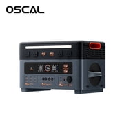 OSCAL Solar Generator, 2400W Pure Sine Wave, 4800W Peak, 2048Wh LiFePO4, App ontrol, Ultra-Quiet, Ups Backup, Home Blackout, Hurricane, Camping & RV