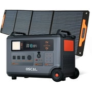 OSCAL Portable Power Station 6000W with 1x200W Solar Panel, 3600Wh LiFeP04 Solar Generator for Home Use, Outdoor Camping, PowerMax 6000