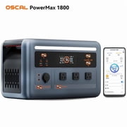 OSCAL PowerMax 1800 SE Solar Generator  1024Wh LiFePO4 Battery, 1800W Output   Portable Power Station for Home Backup, Camping & Emergencies