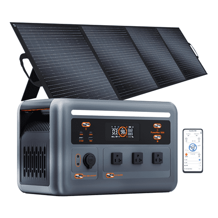 OSCAL PowerMax 1800 SE Solar Generator (2025) – 1024Wh LiFePO4 Battery, 1800W Output– Power Station with 200W Solar Panels for Home Backup, Camping & Emergencies