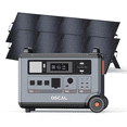 thumbnail image 1 of OSCAL PowerMax 3600 Portable Power Station with 2x200W Panels Capacity & EPS, 3600W Output for Home Backup, RV & Camping, 1 of 7