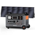 thumbnail image 1 of OSCAL PowerMax 3600 SE Portable Power Station with 2x500W Solar Panel, 3600Wh LiFePO4 Solar Generator, 3000W AC Output, <10ms EPS Backup for Home Emergency, Outdoor Camping, RV Travelncy, 1 of 7