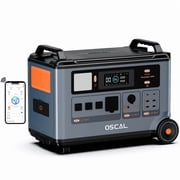OSCAL PowerMax 6000 Solar Generator, 3600Wh LiFePO4 Battery, 6000W 7200W Peak 120V/240V, 2200W AC/2400W Solar Fast Charging, UPS Home Backup