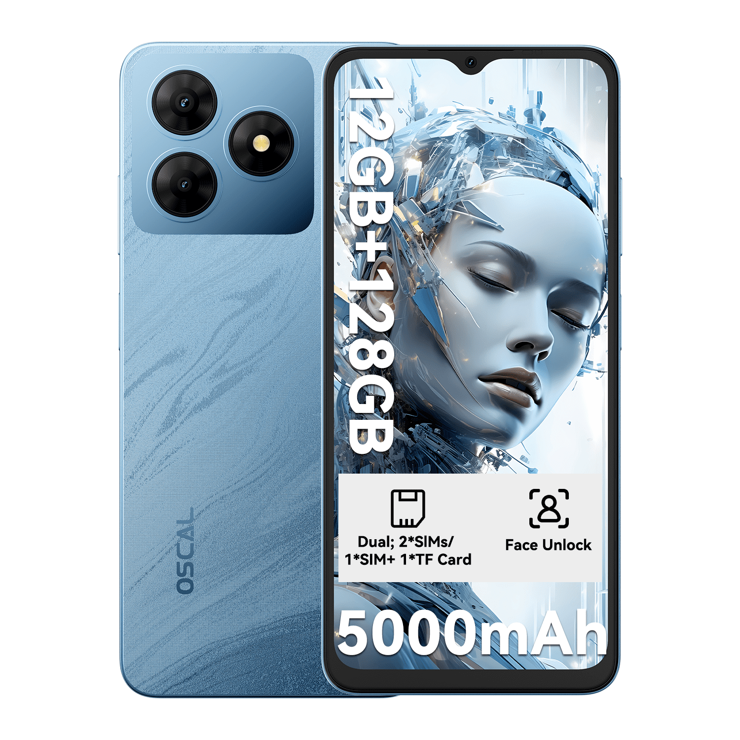 OSCAL Android Phones Unlocked for T-Mobile, Flat 2 Android 15