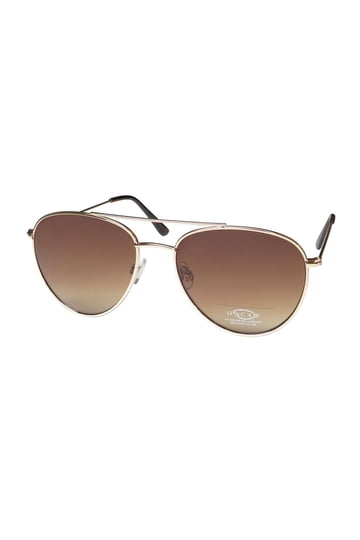 Oscar de la Renta Brown Aviator Sunglasses - Classic Metal Frame in Brown Oscar de la Renta - Oscar 3096 Sunglasses for Women – ModaFrames main image 3