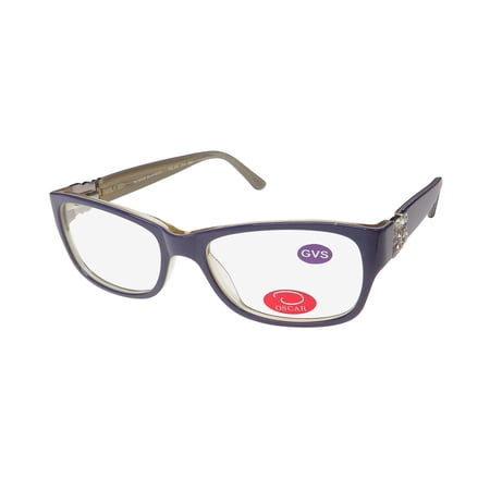OSCAR DE LA RENTA OSL 506 CAT EYE EYEGLASS FRAME/GLASSES CRYTALS ON TEMPLES RARE