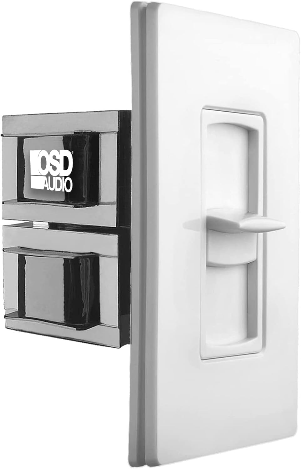 OSD Lautstärkeregler SLS100 – 100W, Schlank, Weiß, Für Heimlautsprecher, Schieberegler