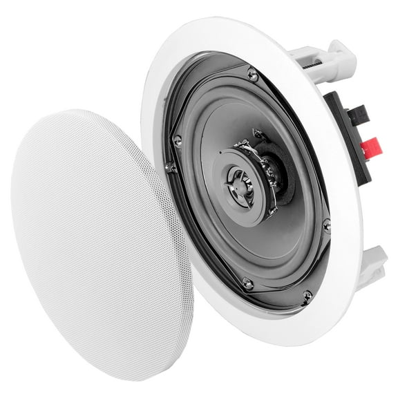OSD Audio ICE520 5.25" In-Ceiling Speaker Pair 100W, Contract Series Flush Mount 2-Way