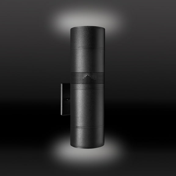 OSD Eclipse Up/Down Wall Mount Outdoor 360 Landscape Light 900LM (10Wx2,3000K) and Omni Directional Speaker