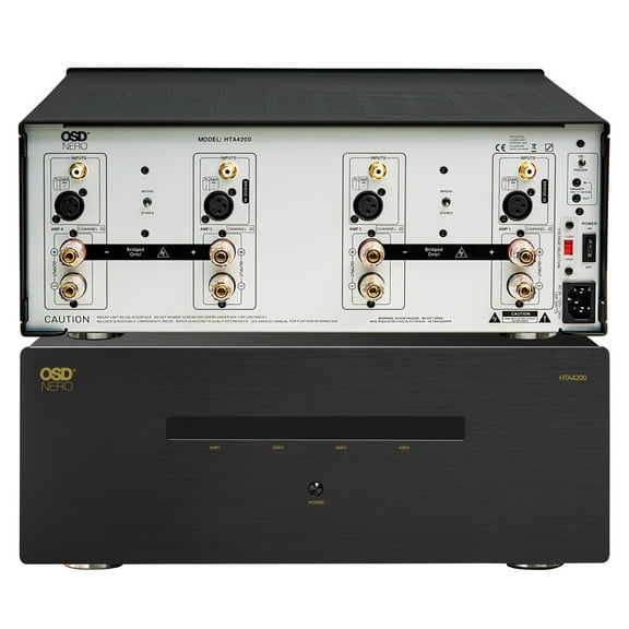 OSD Nero HTA4200 Multi Channel (4X) 140W/Ch Home Theater Amplifier, Bridgeable 400W/Ch
