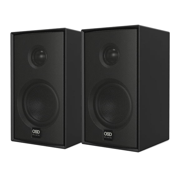 OSD Audio Nero MODQ2 3" Bookshelf Speaker Pair 100W, 3" Glass Fiber Woofer, 1" Silk Dome Tweeter