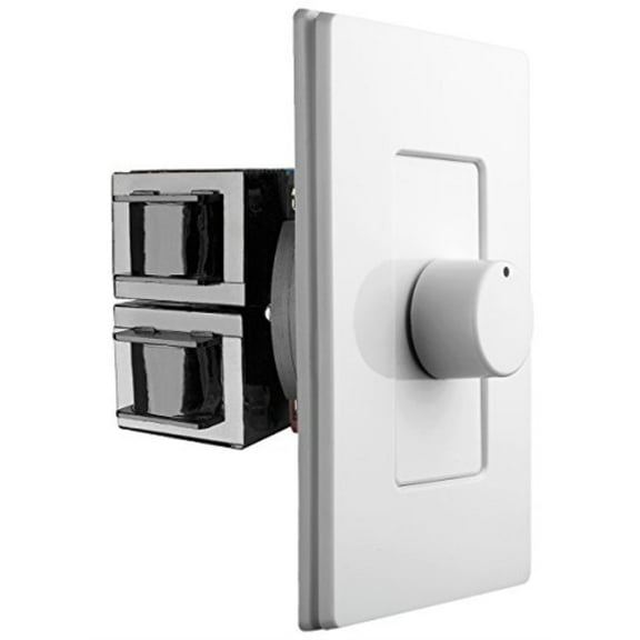 OSD Audio SLK 100 100W Modern Design In Wall Volume Control, Rotary Knob White Impedance Matching