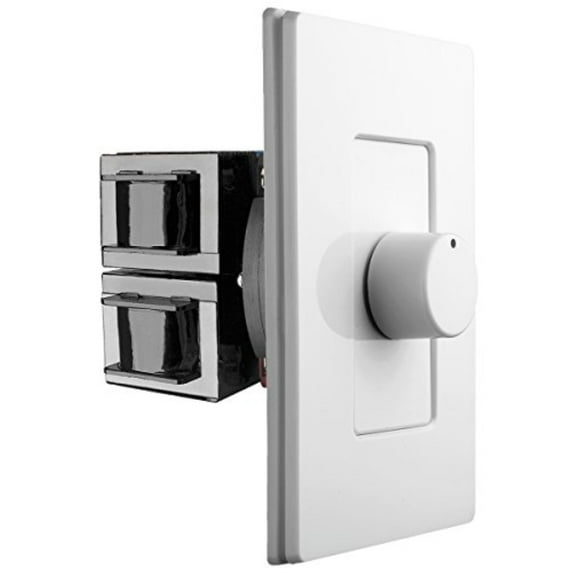 OSD Audio SLK 100 100W Modern Design In Wall Volume Control, Rotary Knob White Impedance Matching