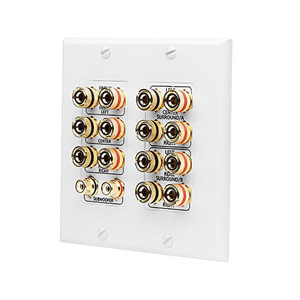 OSD WP16 7.1 Home Theater 16 Terminal Decora Speaker Binding Wall Plate