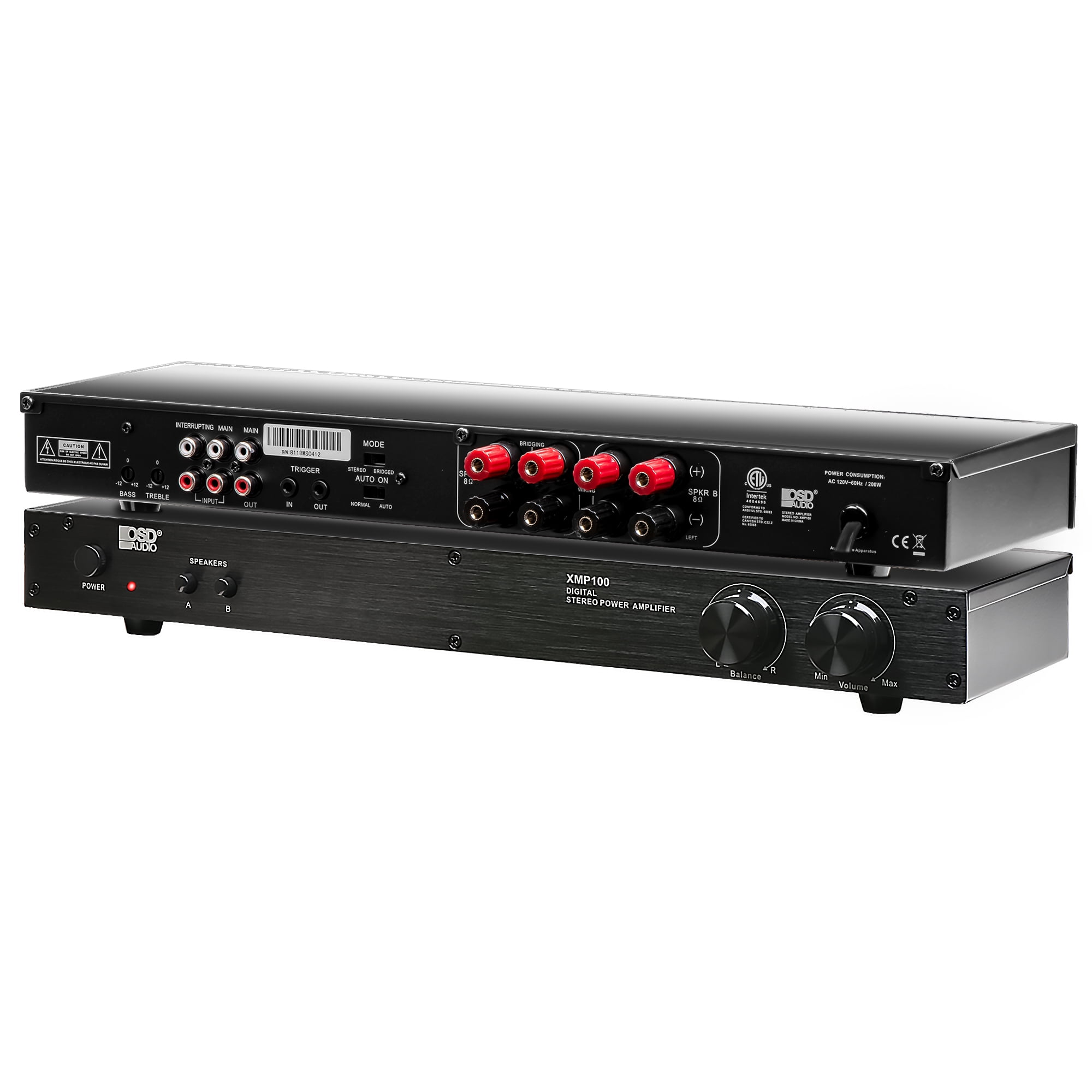 OSD XMP100 100W Stereo Power Amplifier Class D, Dual Source, Sub Out