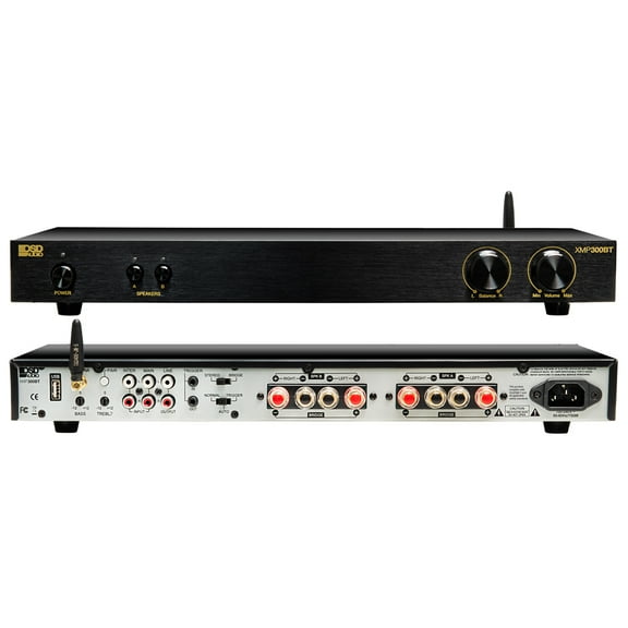 OSD XMP300 GEN2 2x 300W Class D High Power Stereo Amplifier, Bass and Treble Control 90 dB SNR