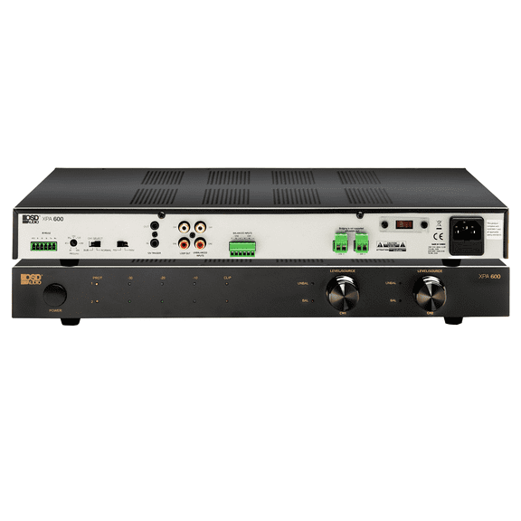 OSD Audio XPA600 70V Commercial Amplifier 600W 2 Channel, Class D, RS232, 12V Trigger, Remote Control