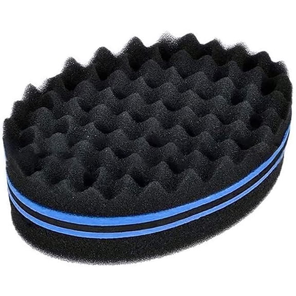 OSDPBN Magic Barber Sponge Brush - Curl Twist Hair Sponge Big Holes Double-Sided Comb Wave Brush Afro Curling Coil Care Tool Dreads Locking Suitable for Curly Hair