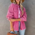 thumbnail image 1 of OSFVNOXV 100% Denim Jackets for Women Casual Lightweight Long Sleeve Button Up Cardigan Loose Fit V-Neck Jean Jackets, 1 of 9