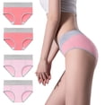 thumbnail image 1 of OSFVNOXV 100 Percent Cotton Underwear Women 4 Pack Seamless Briefs Stretch Comfort Moisture Wicking Butt Lifting Panties ,M-5XL, 1 of 4