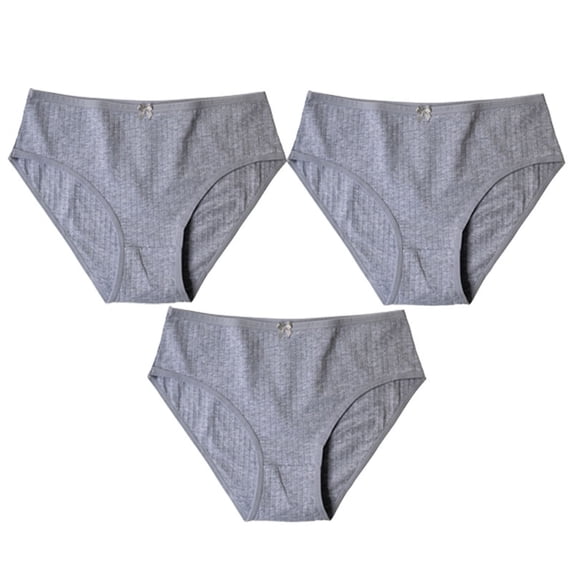 OSFVNOXV 3 Pack Cotton Briefs for Women,High Waisted Soft Breathable Knit Underwear,Ultra Soft Comfortable Sleepwear Bottom
