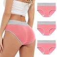 thumbnail image 1 of OSFVNOXV 3 Pack High Waisted Cotton Leakproof Panties for Women,Stretch Comfy Fit Breathable Womens Underwear for Plus Size Everyday Wear M-5XL, 1 of 9
