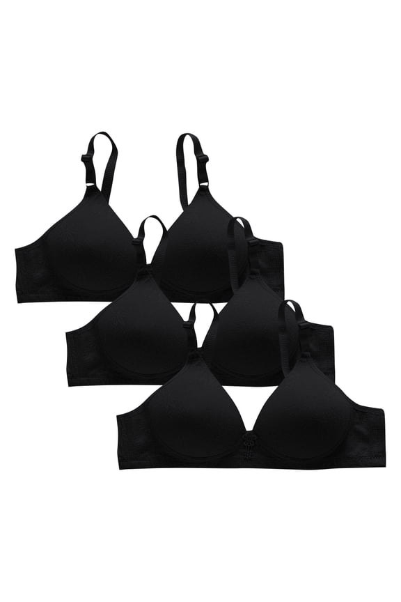 3 Pack Minimizer Bras for Women Full Coverage Triangle Cups Plus Size Wireless Bra Soft Ultra Thin Padded Quick Drying Juniors Bra First Mothers Day Gift for New Mom ,M-3XL