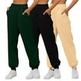 thumbnail image 1 of OSFVNOXV 3 Pack Sweatpants for Women Baggy Lounge Joggers Loose Breathable Elastic Drawstring with Pockets, 1 of 4