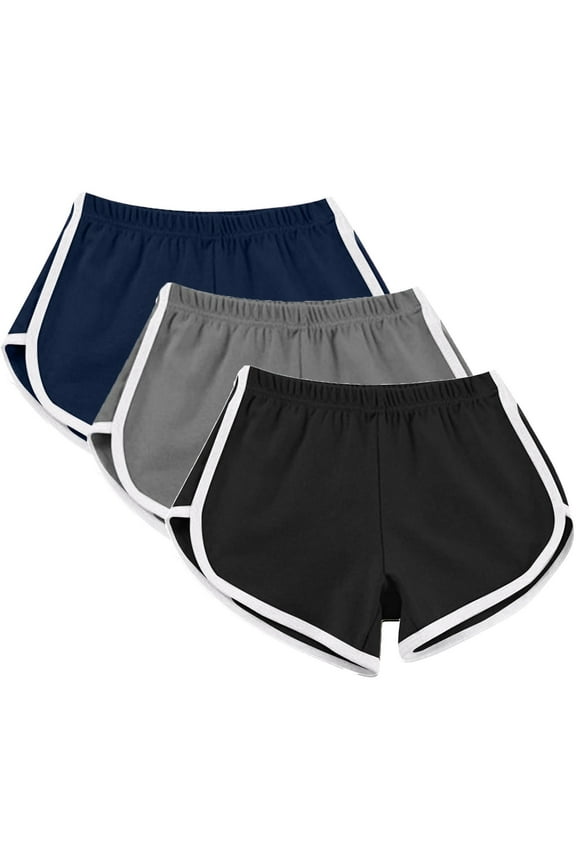 3 Pack Womens Shorts Mothers Birthday Gifts ,Athletic Casual Booty Shorts for Women High Waisted Elastic Waist Shorts for Sleepwear Activewear S-3XL