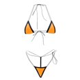 thumbnail image 1 of OSFVNOXV Bikinis for Women Two-Piece Swimwear Bikini Top Halter Neck Backless Swimsuit Tops and Thongs Underwear Swimwear Beachwear, 1 of 3