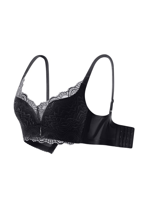 Bralette for Women ,Lace Bra Padded No Wires with a Small Bow on It,Wireless Seamless Lace Bralette Soft Comfortable Bras,S-5XL