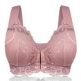 thumbnail image 1 of OSFVNOXV Bras for Women No Underwire Front Closure Seamless Lace Bralette Comfortable Breathable Everyday Bras ,75B-90C, 1 of 2