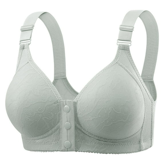 OSFVNOXV Bras for Women Plus Size Front Closure Cami Spaghetti Straps Soft Padded Wireless Gathered Together Bralette ,S-3XL
