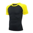 thumbnail image 1 of OSFVNOXV Compression Shirts for Men Color Block Workout Tops Moisture Wicking Crewneck Tees Pullover Gym Shirts, 1 of 5