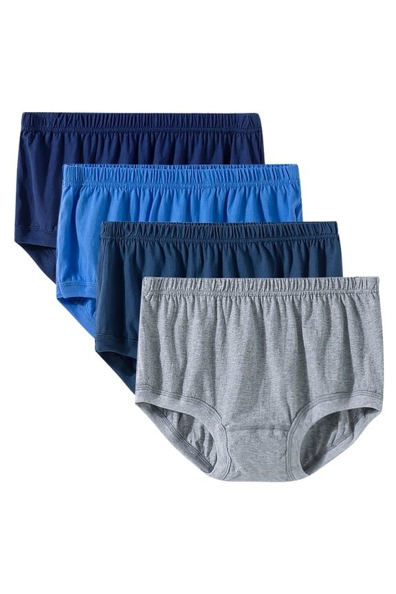 Cotton High Waist Underwear 4-Pack for Men & Women – Plus Size Seamless Briefs with Wide Waistband (M-5XL)