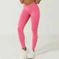 thumbnail image 1 of OSFVNOXV Crossover Leggings for Teens Soft High Waisted V Cut Cross Waist Workout Yoga Pants, 1 of 5